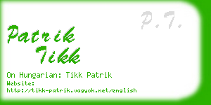 patrik tikk business card